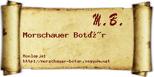 Morschauer Botár névjegykártya
